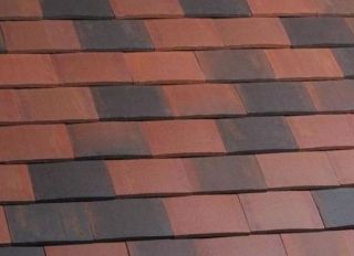 Marley Clay Double Camber Eaves Dark Brindle