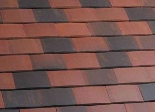 Marley Clay Double Camber Plain Tile Dark Brindle