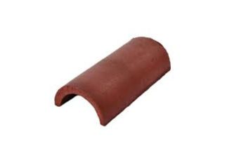 Redland Concrete Half Round Baby Ridge Tile RUSTIC RED 78