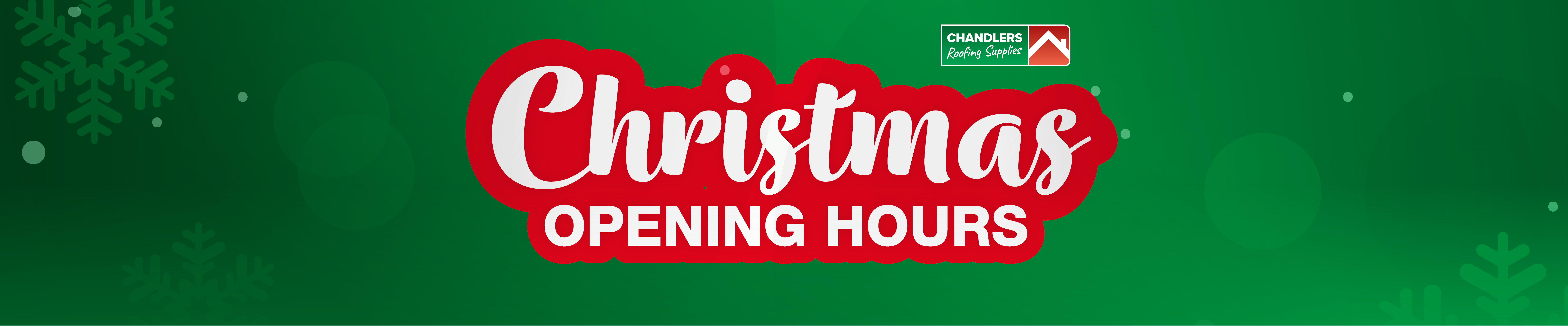 Christmas Opening Hours 2023